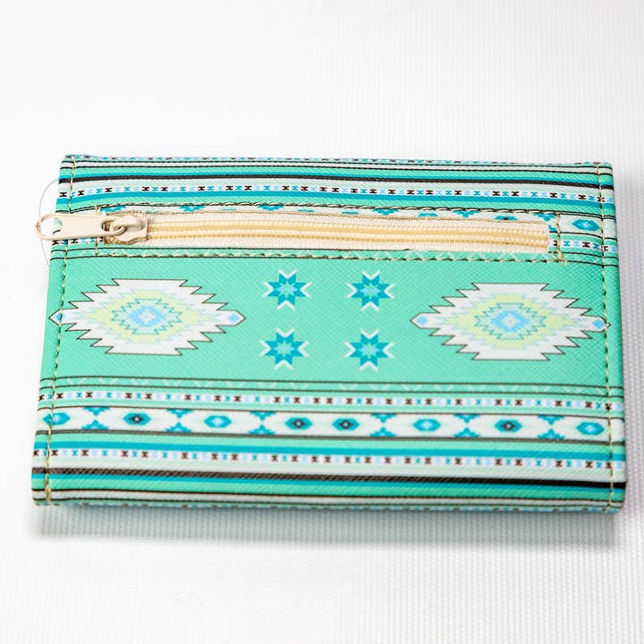 Flag Matrix Inc - Wholesale Wallet - Women's - Myka 5″ Tri-fold Native Wallet2