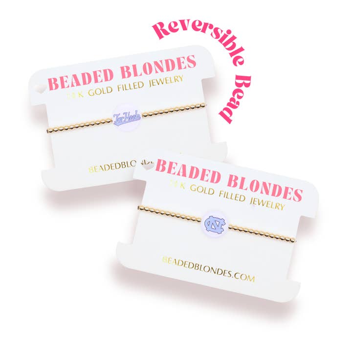 North Carolina/ Tar Heels Logo Bracelet for wholesale by Beaded Blondes