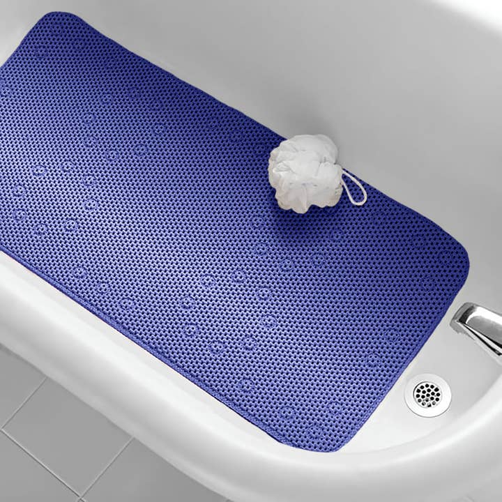home mart goods - Wholesale Bath Mat - Navy Blue Non-Slip Foam Bathtub Shower Mat With Suction Cups1