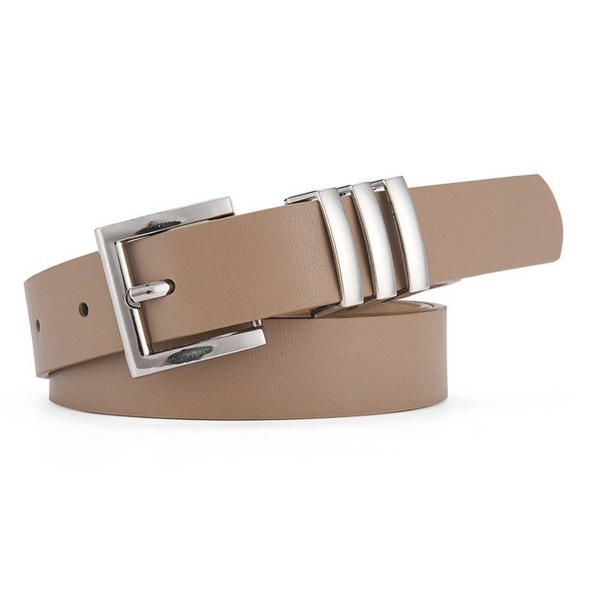 ACCITY - Wholesale Belt - Women's - MATTE KOREAN-STYLE METAL SQUARE BUCKLE BELT_CWASC05806