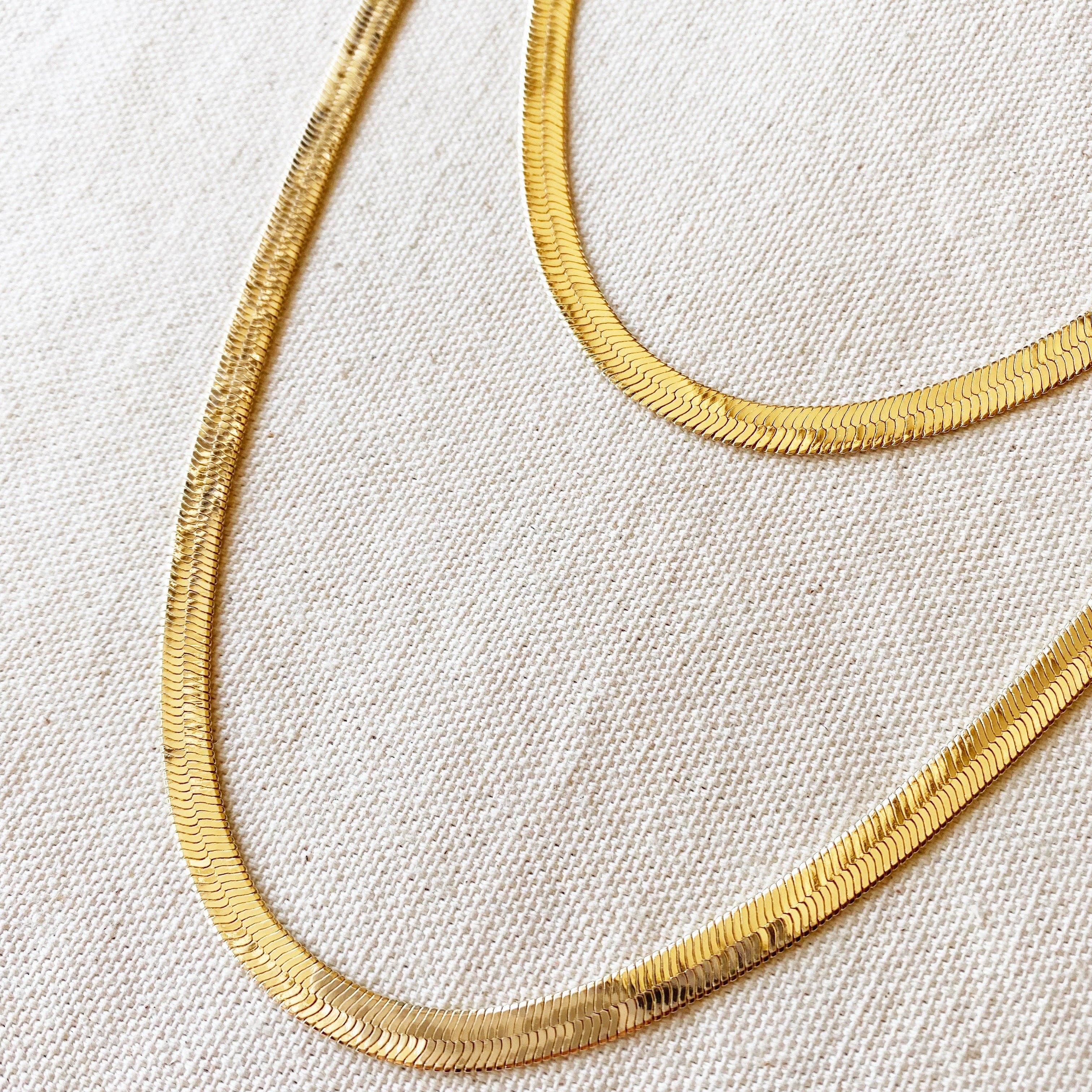 GoldFi - Wholesale Link & Chain Necklace - 18k Gold Filled 6.0mm Thickness Herringbone Chain1