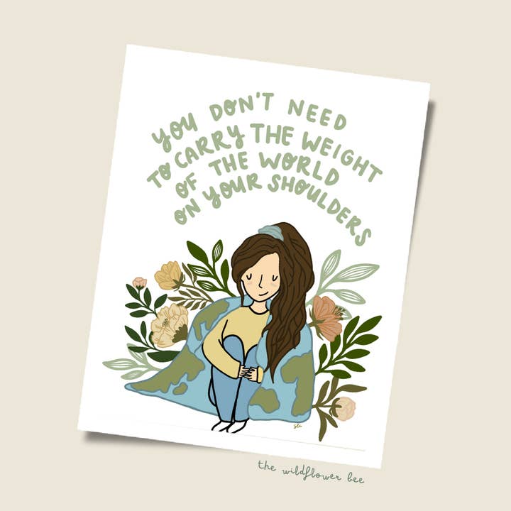 Weight Of The World Print for wholesale by The Wildflower Bee