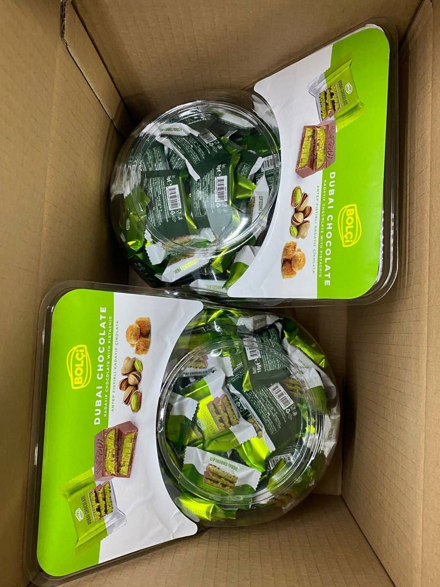 Aladdin – wholesale Chocolate bar – Antep Pistachio Kadayif Dubai Chocolate 16g Turkish Halal6