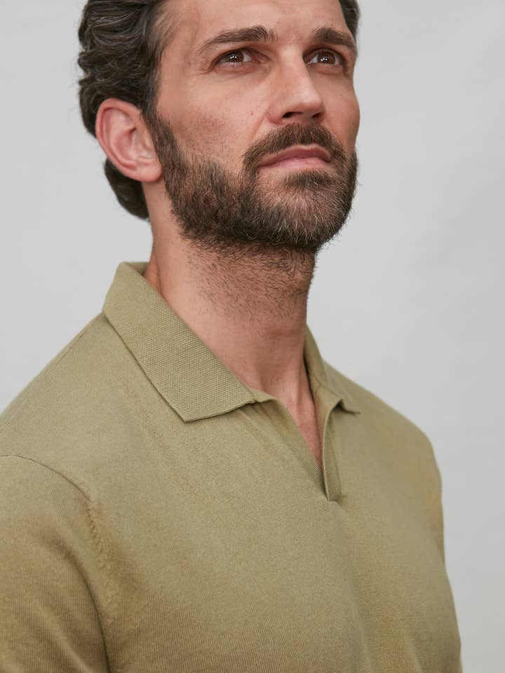 Paul James Knitwear – Großhandel Poloshirt – Herren – Herren Poloshirt aus ultrafeiner Baumwolle ohne Knöpfe19