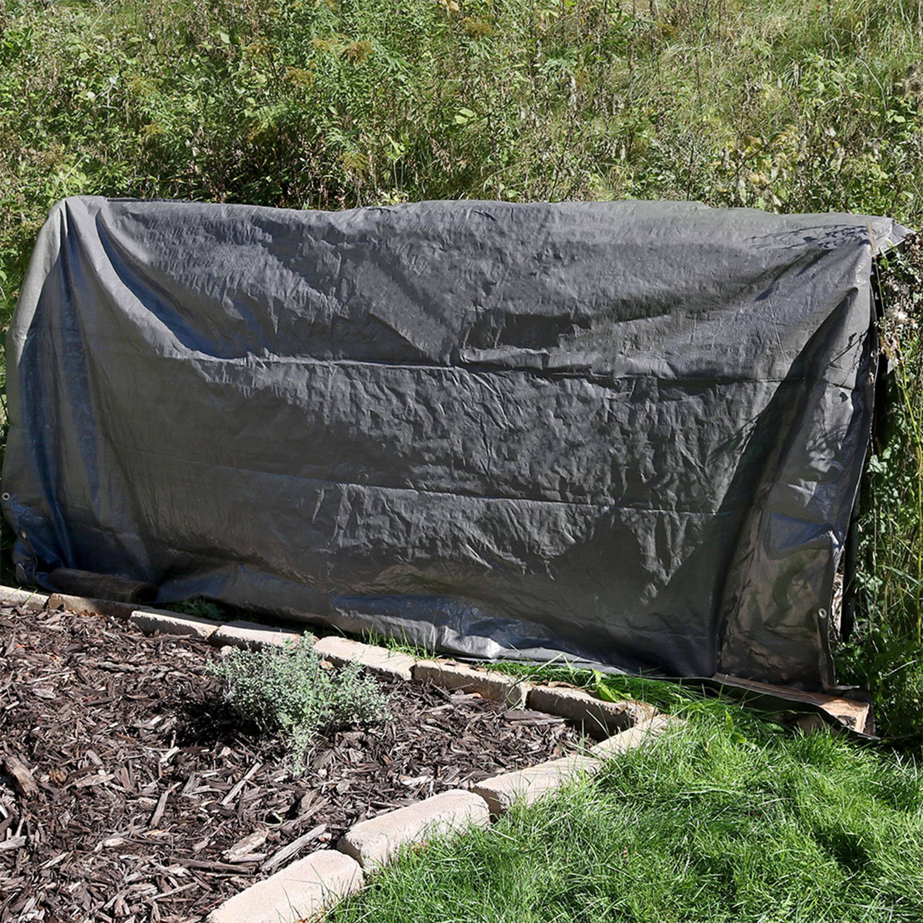 Sunnydaze Decor - Wholesale Tent - Polyethylene Multi-Purpose Tarp - Dark Gray - 16 ft x 20 ft0