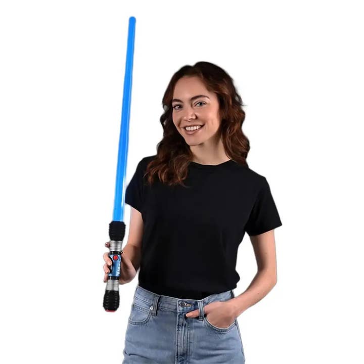 Galactic LED Expandable Blue Light Saber Sword for wholesale by Blinkee.com, LLC