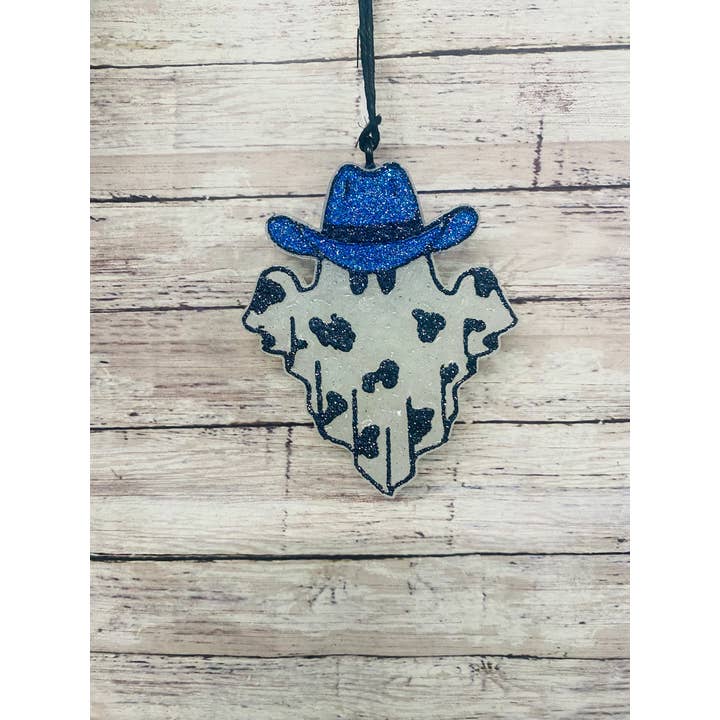 Scent Story Freshies - Wholesale Car Freshener - Unisex - Ghost with Cow print and Cowboy Hat10