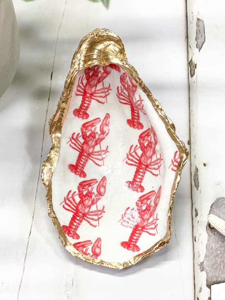Plato de ostras de langostas rojas para venta al por mayor de Alison Brooke Designs