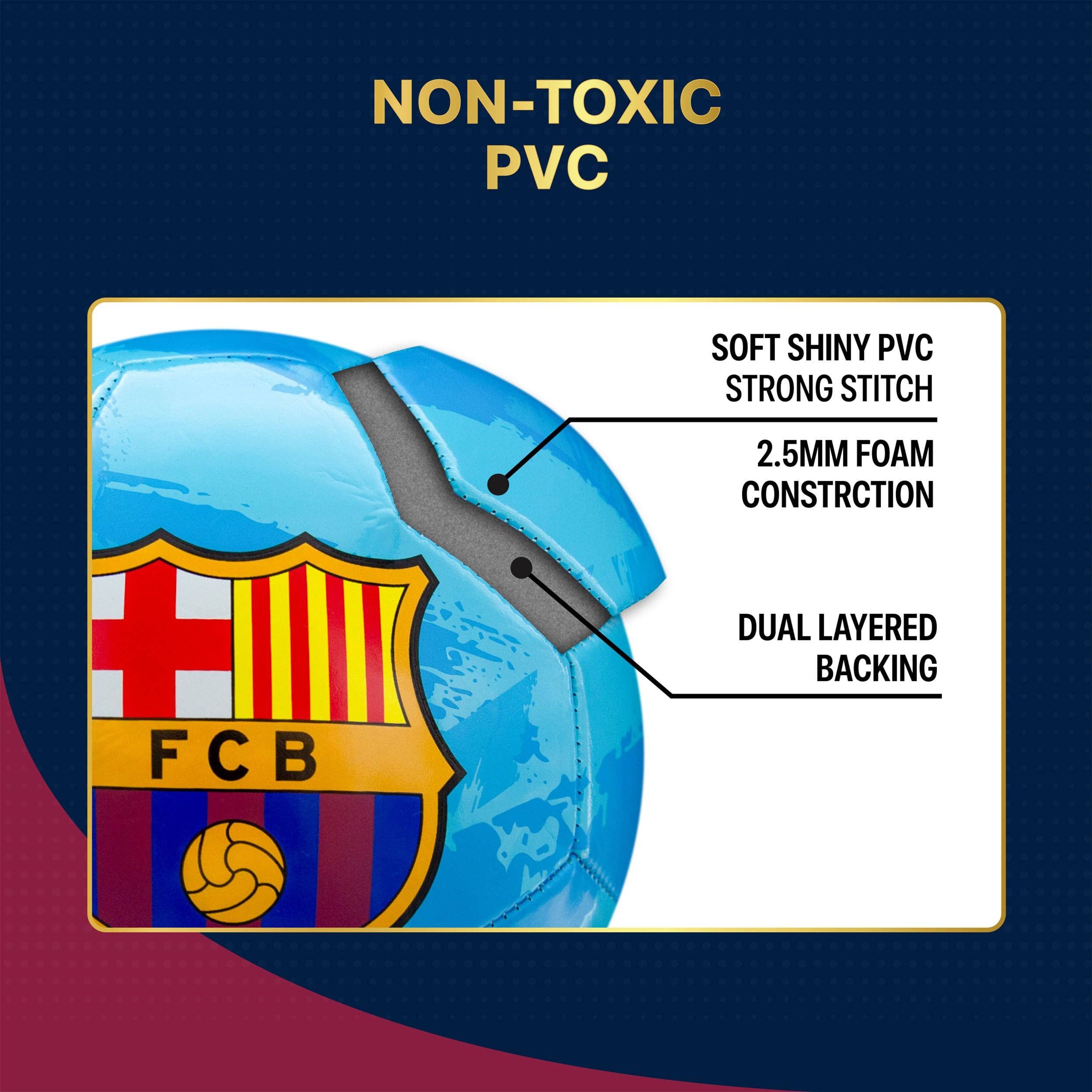 Icon Sports - Wholesale Sports ball - FC Barcelona Soccer Ball - FCB93BL13