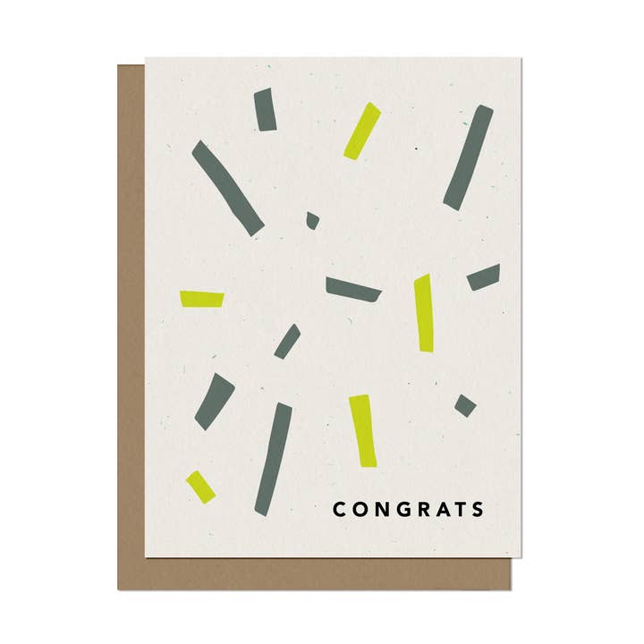 Félicitations Confettis Carte vierge pour la vente par The Modern Bloc