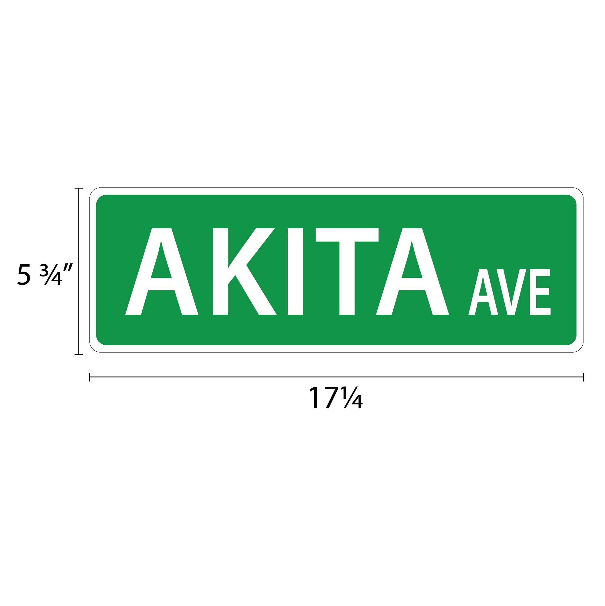 Imagine This Company - Wholesale Sign - Akita Street Sign1