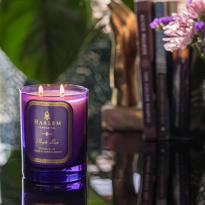 Harlem Candle Co - Vente Bougie en bocal - Bougie de Luxe "Amour Violet"4