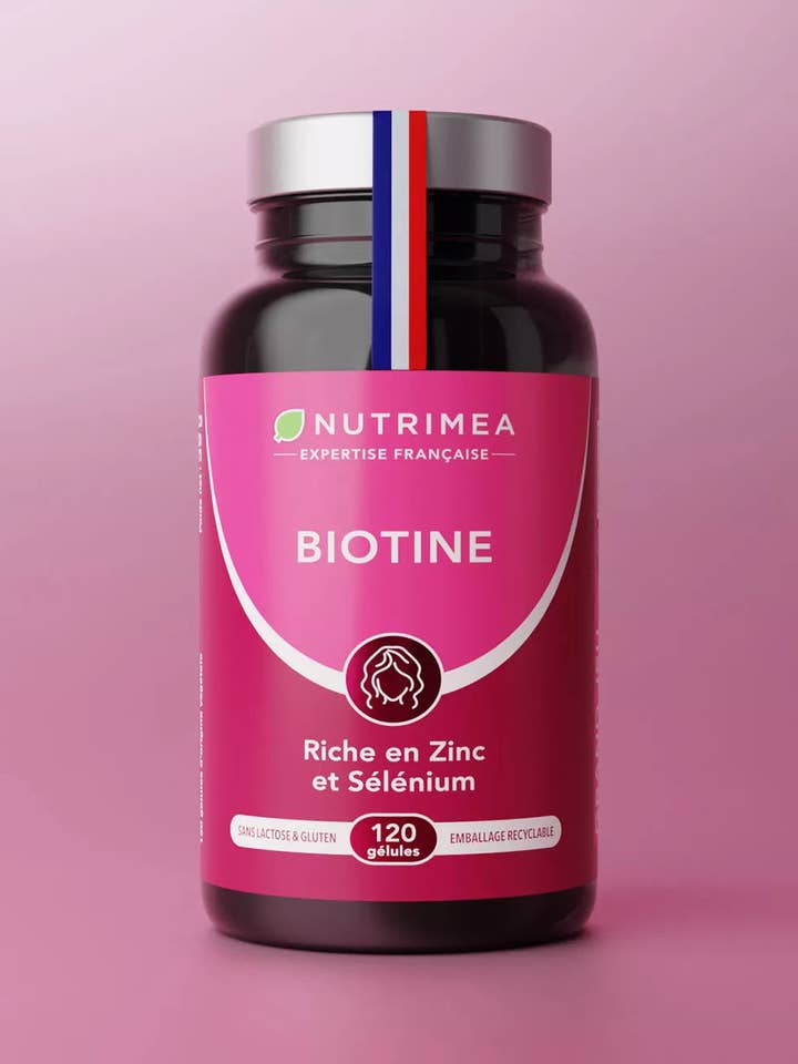 Complement alimentaire à base de biotine , vitamine B8 combiné au zinc et sélénium renforce les cheveux, ongles et la peau pour la vente par Queenshopbeauty