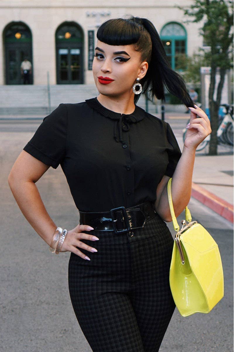 Tatyana Clothing – wholesale Blouse – Women’s – Ingrid Retro Blouse with Peter Pan Collar3