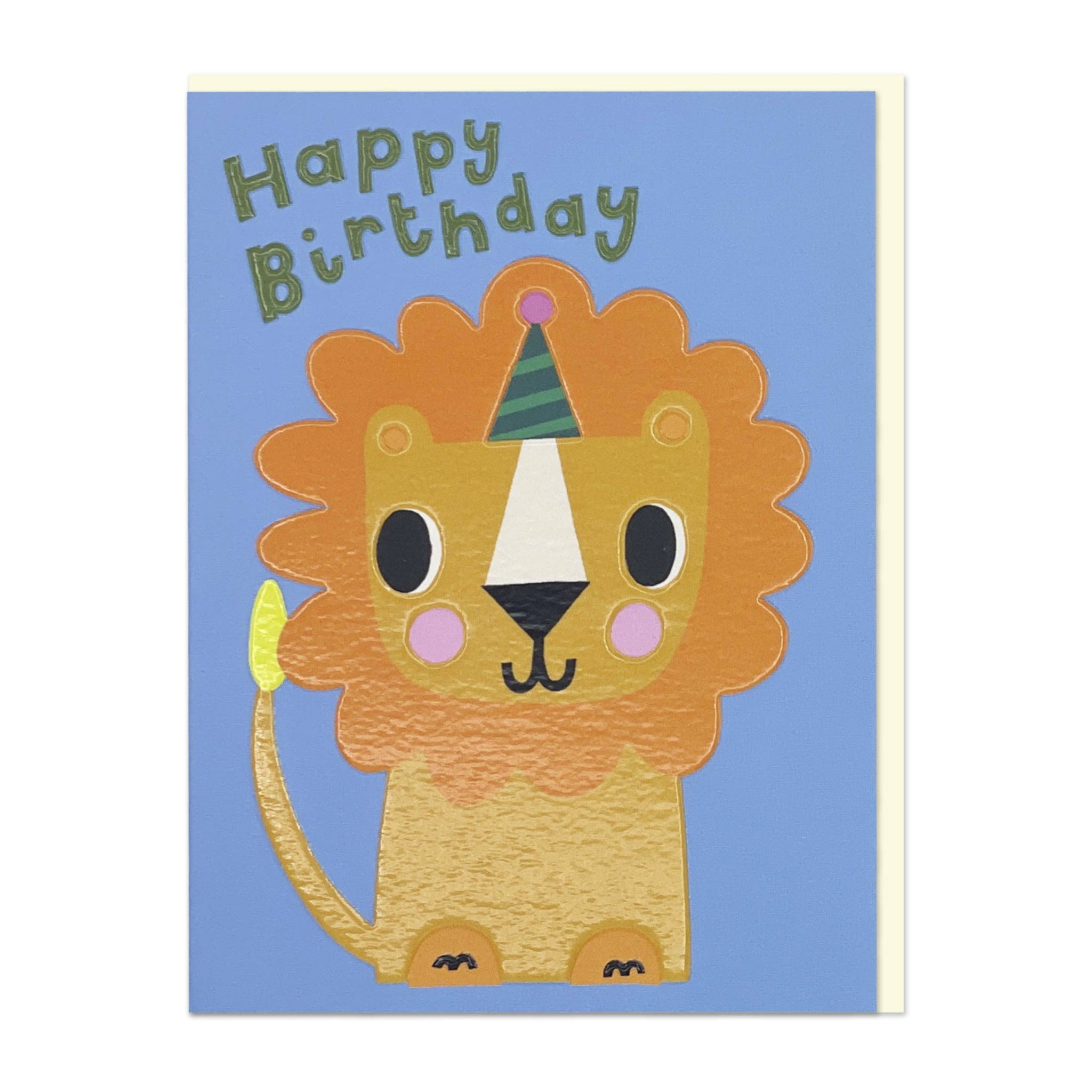 Raspberry Blossom – wholesale Birthday card – Happy Birthday Lion (LIJ86)0