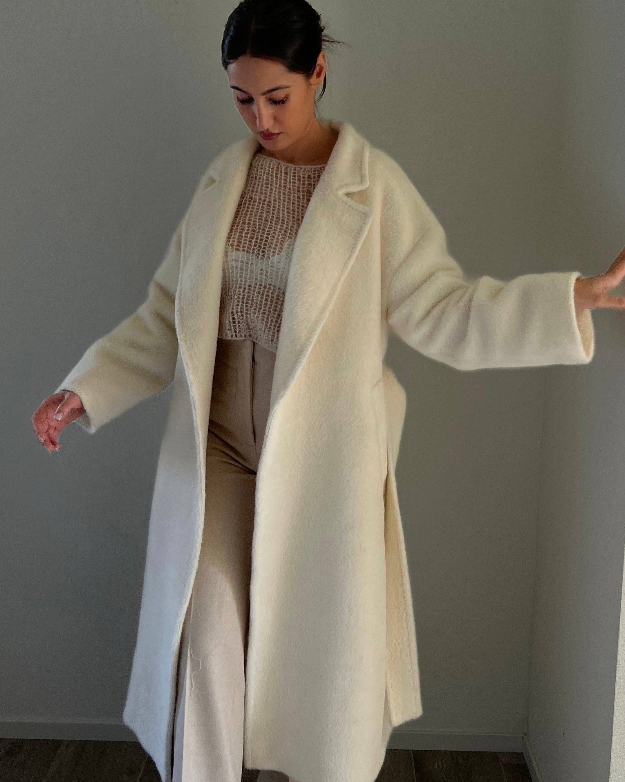 ROSYLEIA - Vente Pull en maille – femme - Pull court délicat en mohair5