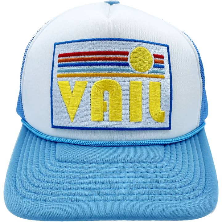Hey Mountains - Wholesale Trucker Hat - Unisex - Vail, Colorado Trucker Hat - Retro