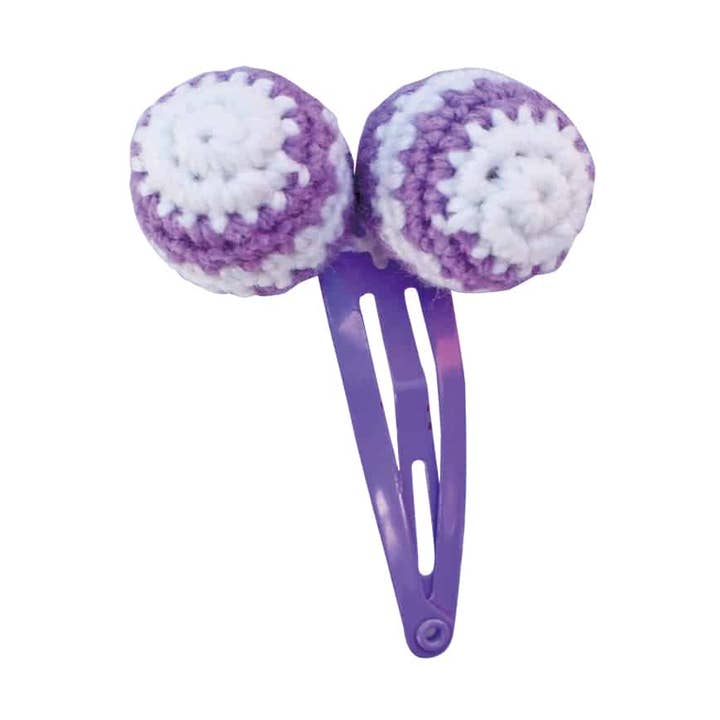 Fermaglio per capelli all'uncinetto con perle (viola) per la vendita all'ingrosso da parte di SindiBaba