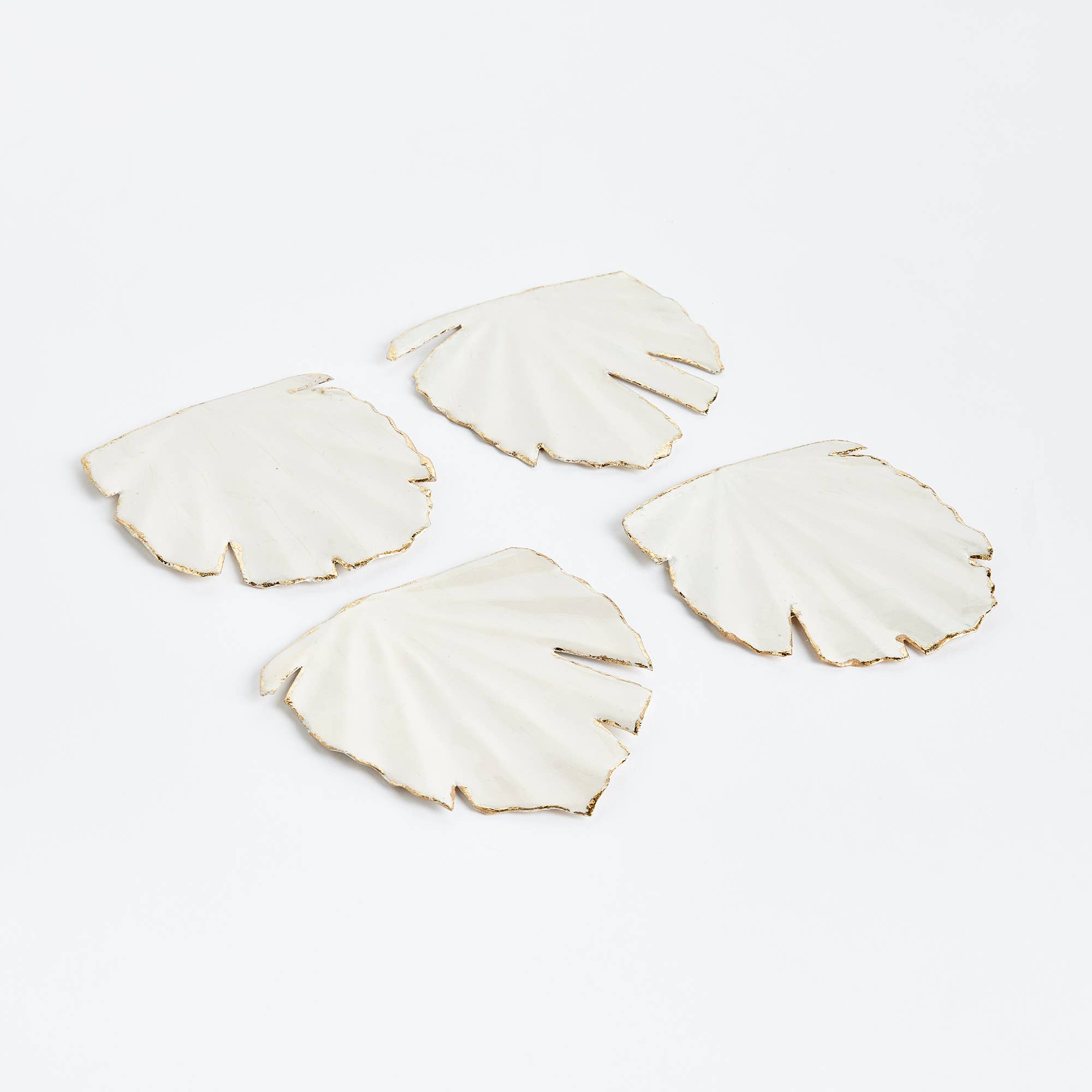 White Gold Palm Coasters for wholesale on Faire3