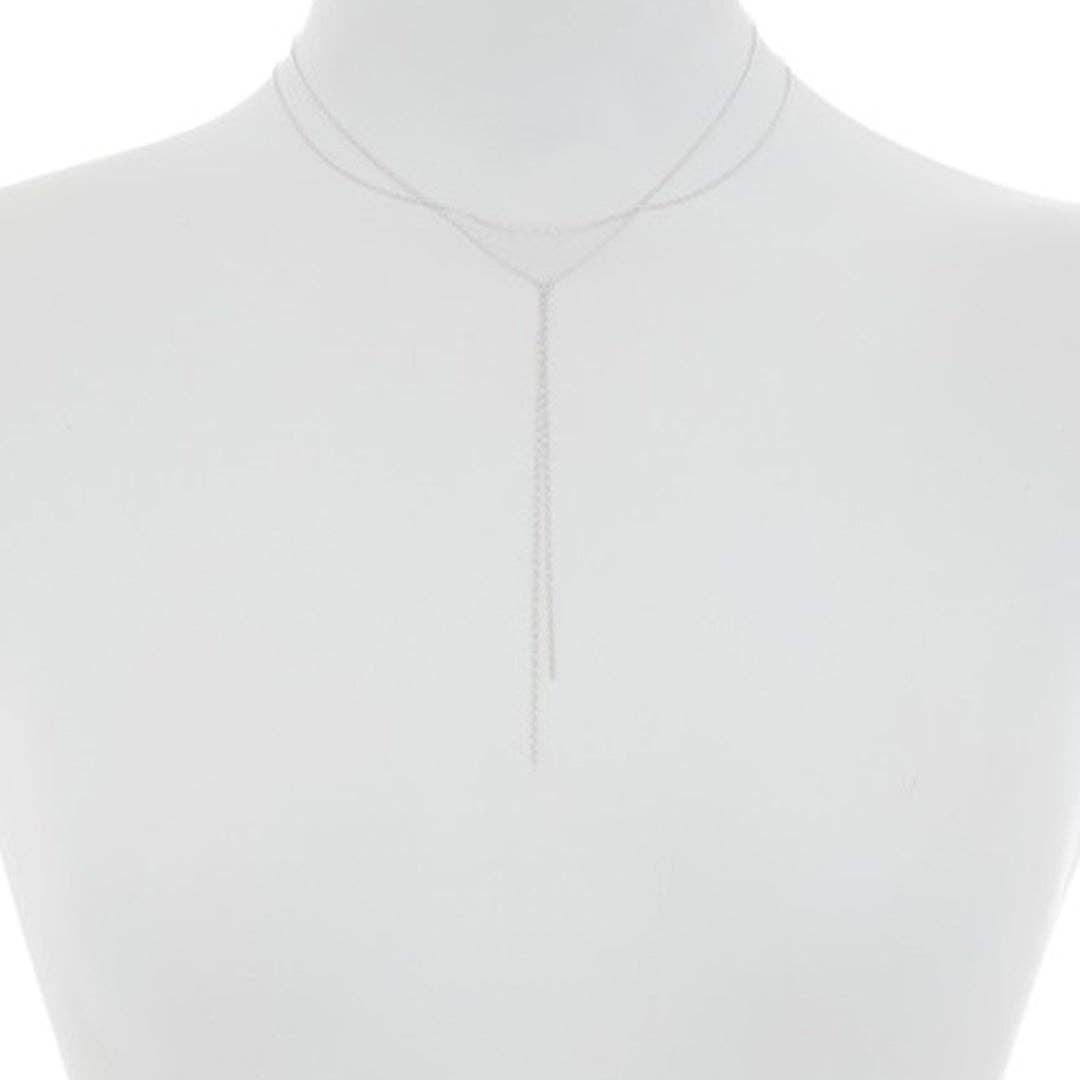 Adornia - Wholesale Y-Neck/Lariat Necklace - Layered Y Necklace silver gold1