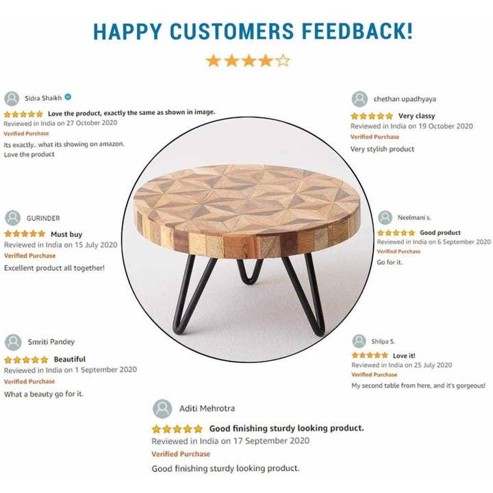 Tuzech Leather – Großhandel Beistelltisch – TUZECH Casa Decor Kuchen-, Pflanzen-, Dekorationsständer für Zuhause, Wohnzimmer, Esstisch.