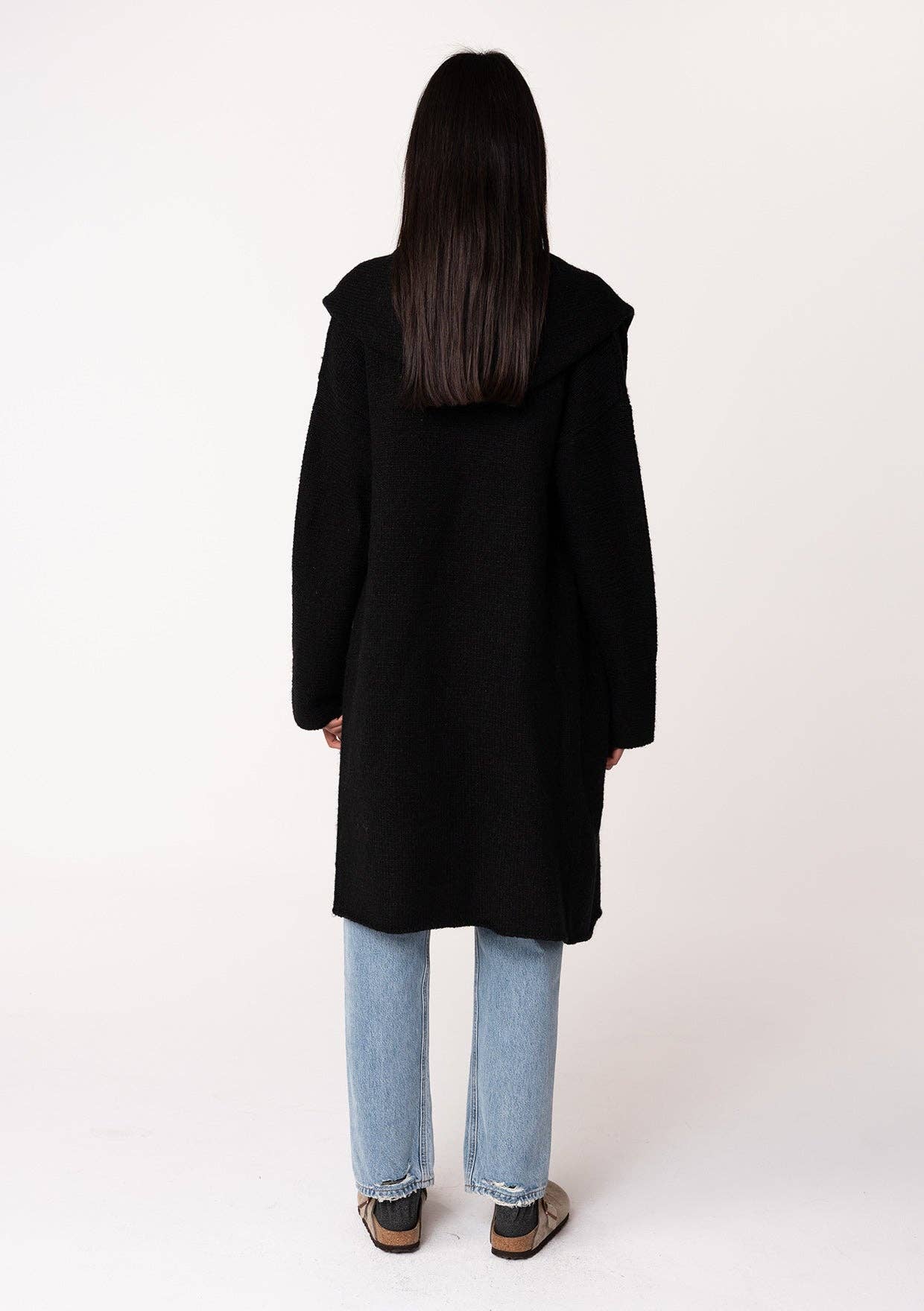 Lovestitch - Vente Cardigan – femme - Cardigan à capuche douillet surdimensionné à deux poches20