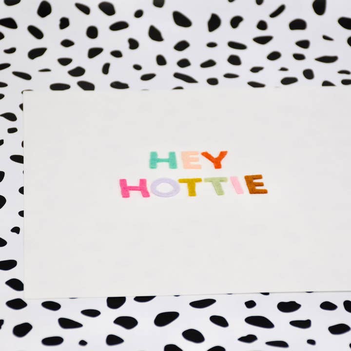 Hey Hottie Felt Letters for wholesale by Rachael Mayer Art