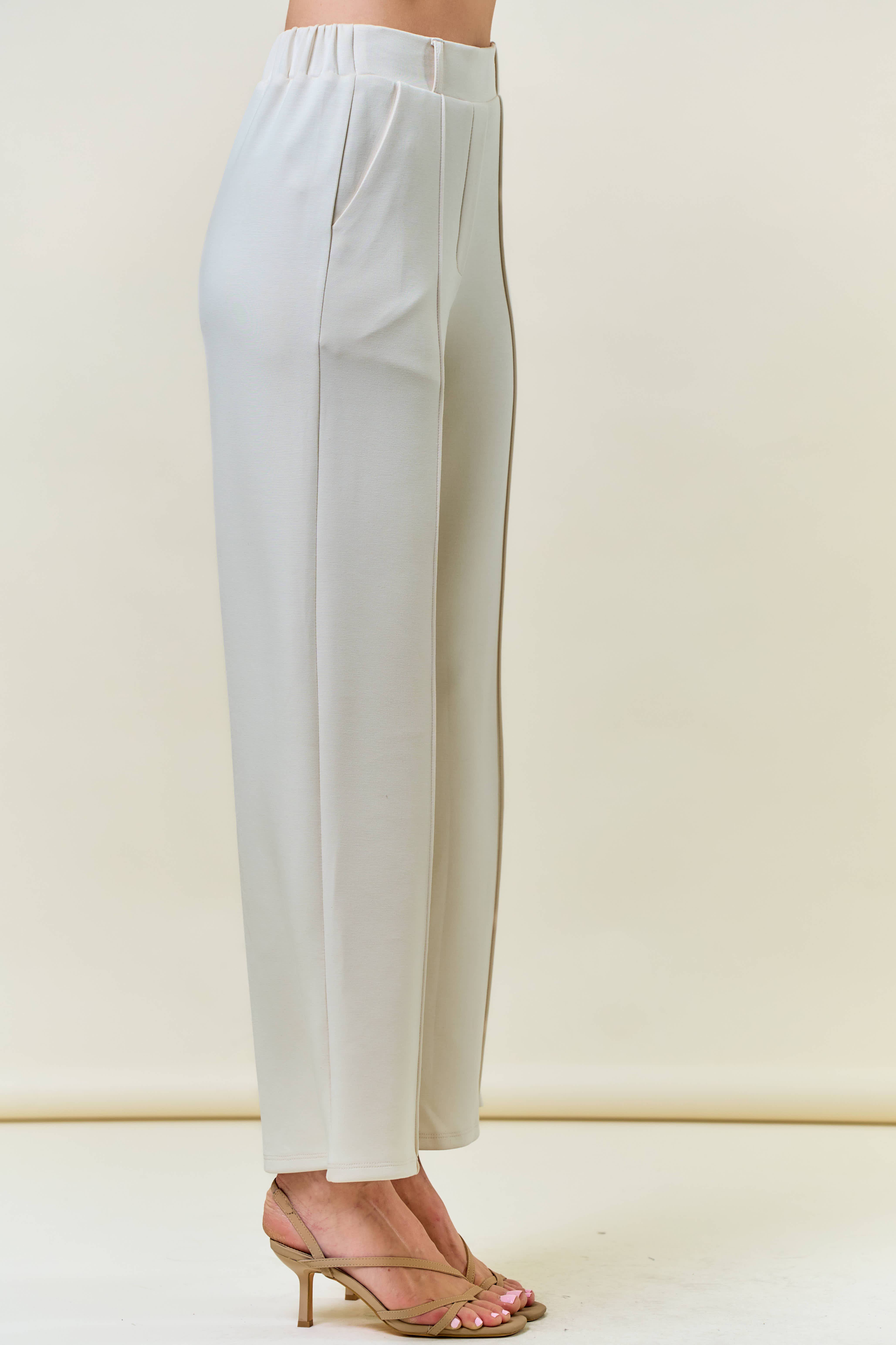 Doe and Rae – Engroshandel Bukser - Dame – SMØRBLØDE BØRSTET MODAL PINTUCK BUKSER - 8839P6