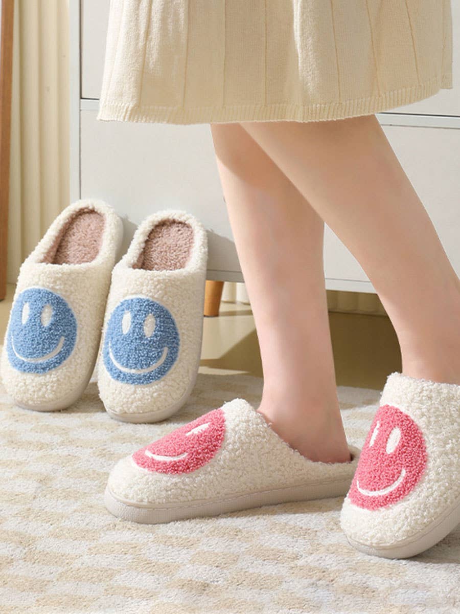 DOUBLJU - Wholesale Slippers - Unisex - Smiley Face Unisex Cotton Slippers for Fall,Winter
21