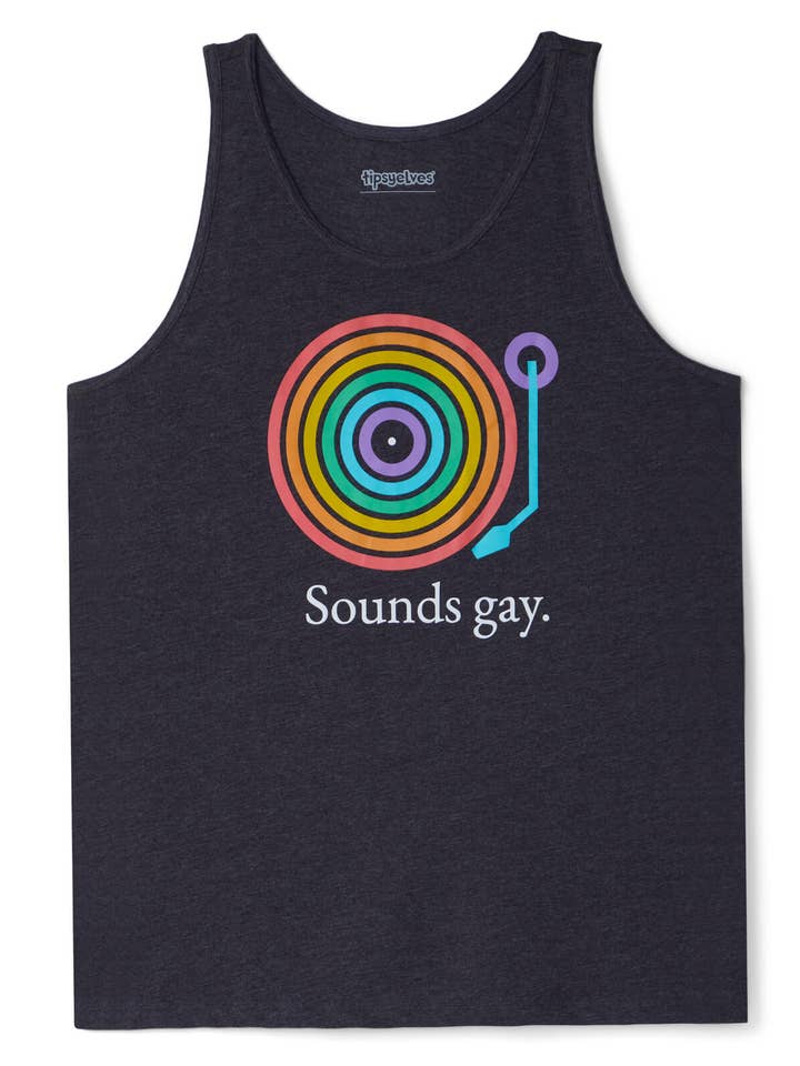 Sounds Gay Tank Top - Men's Pride Sleeveless Tee for wholesale by Tipsy Elves