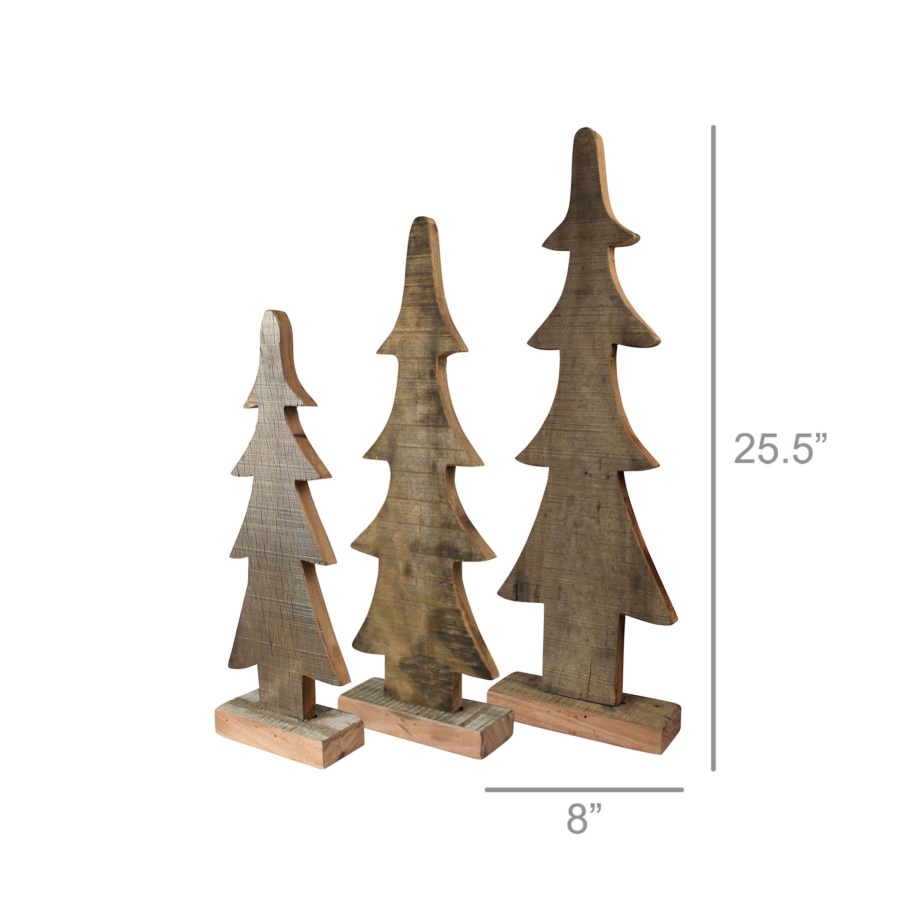 HomArt - Wholesale Christmas Decoration - Spruce Christmas Trees, Wood - Set of 31