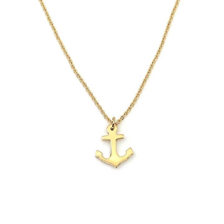 Love You More – wholesale Hänge-/berlockhalsband – Högtidvatten guld ankare halsband