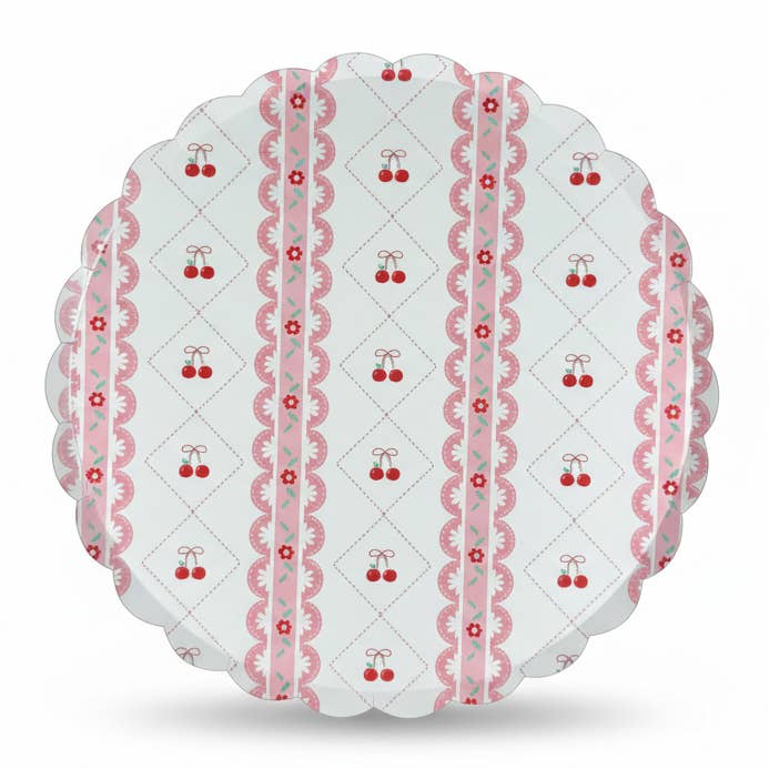 Cherry Coquette Large Plates 10" (8 pack) for wholesale by Cherrysh Party - the new name for Pooka Party