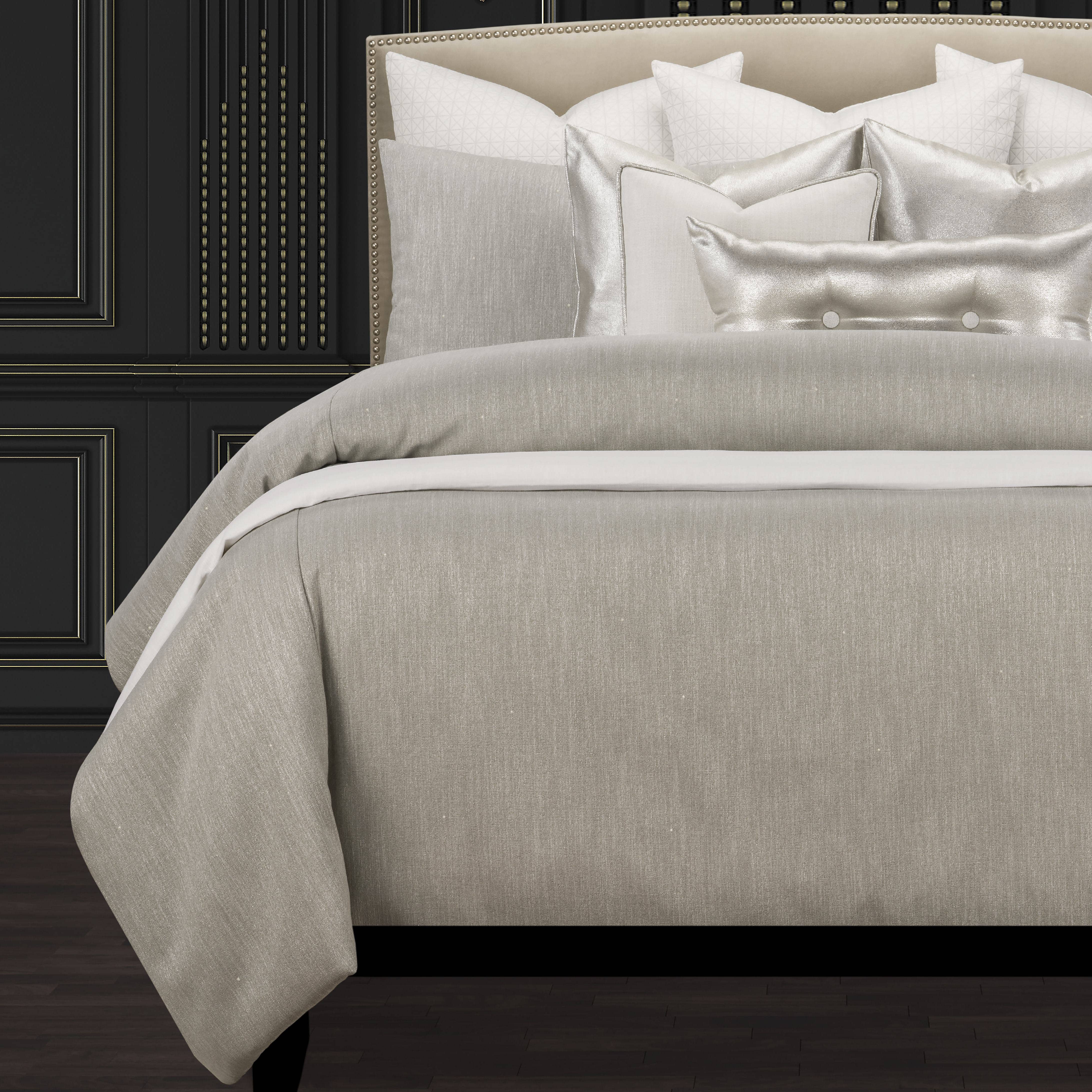 F Scott Fitzgerald Lumiere Truffle Luxury Bedding Set for wholesale on Faire0
