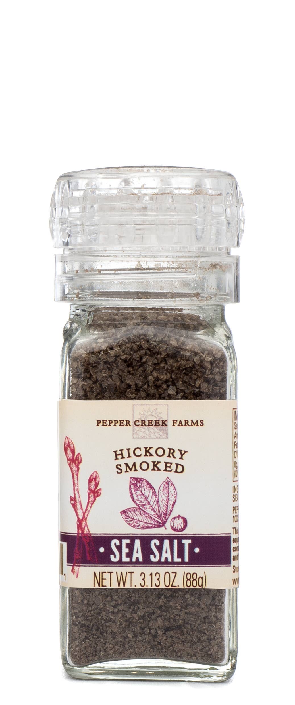 Pepper Creek Farms - Wholesale Salt - Hickory Smoked Salt Grinder 3.1 Oz0