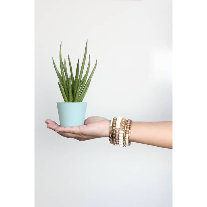 David Aubrey Jewelry – wholesale Beaded bracelet – ISLB03 Mauve and white wrap bracelet1