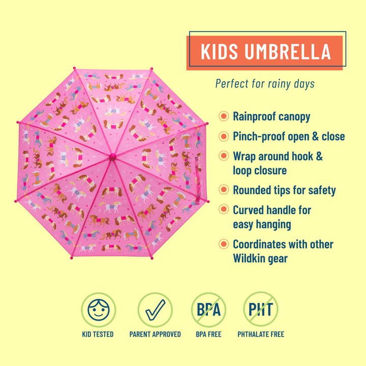Wildkin - Wholesale Umbrella - Kids - Horses Umbrella1