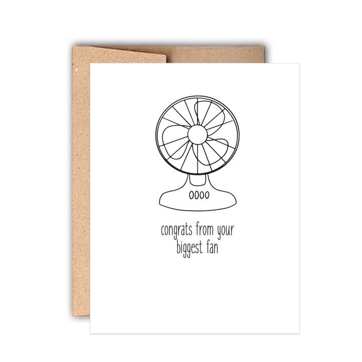Carte de graduation typographique Congrats Biggest Fan pour la vente par Stack Paper Press
