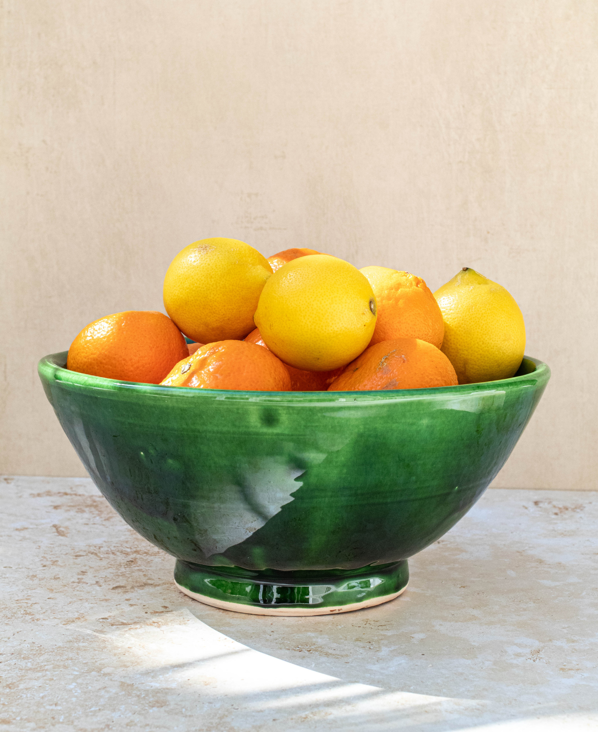 Maison Berber - Wholesale Bowl - Tazekka Large Green Moroccan Ceramic Bowl3