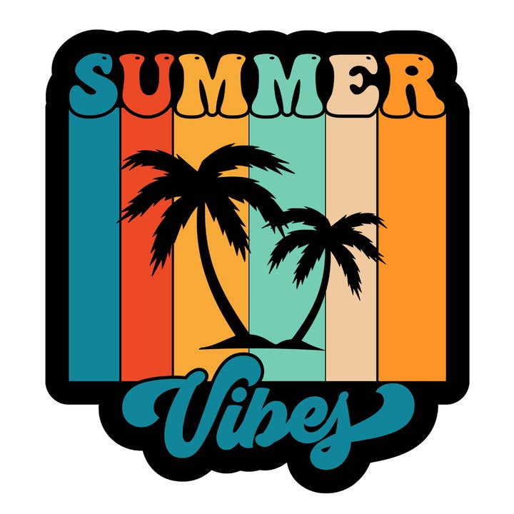 Summer vibes palms (Black) for wholesale by Stick to it creations