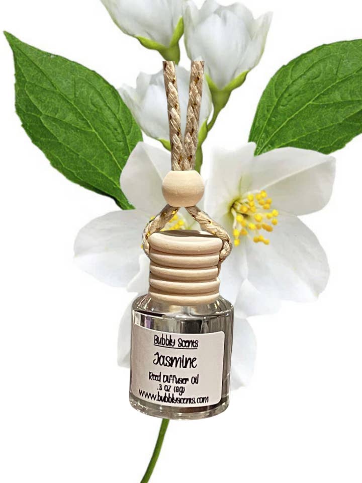 Jasmine-Scented Hanging Car Freshener-Car Freshener-Scents for wholesale by Bubbly Scents