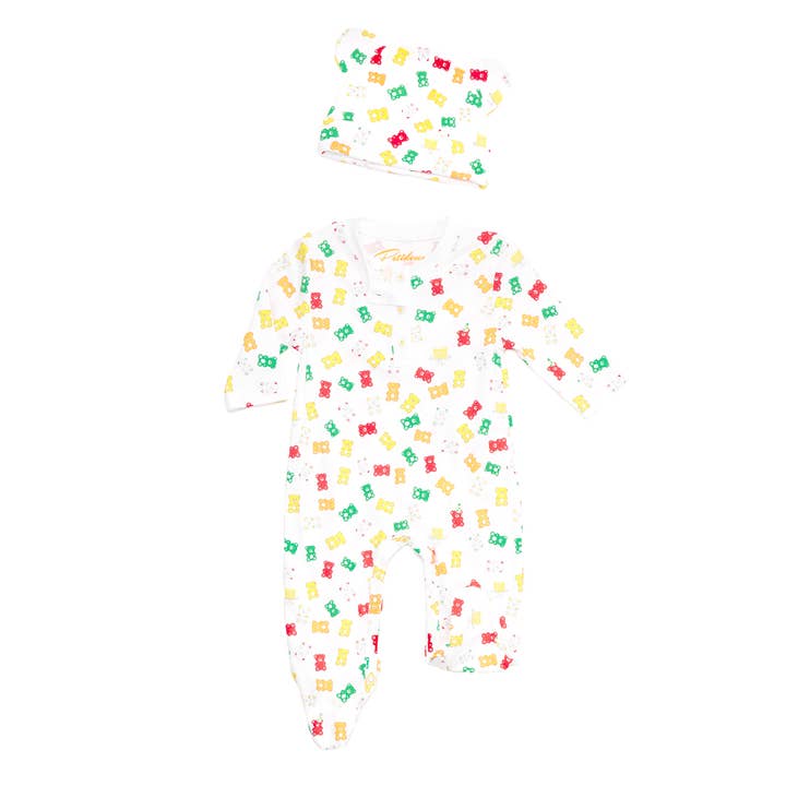 Petidoux - Wholesale Sleepsuit - Baby - Gummy Bear Party Pima Baby Pajama