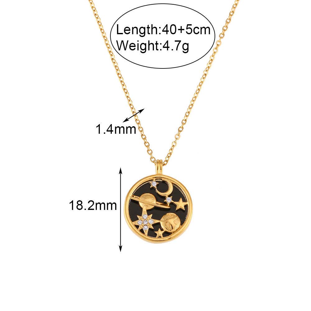 Soul Charms - Wholesale Pendant/Charm Necklace - The Universe - 18K Gold Plated, Waterproof Necklace10