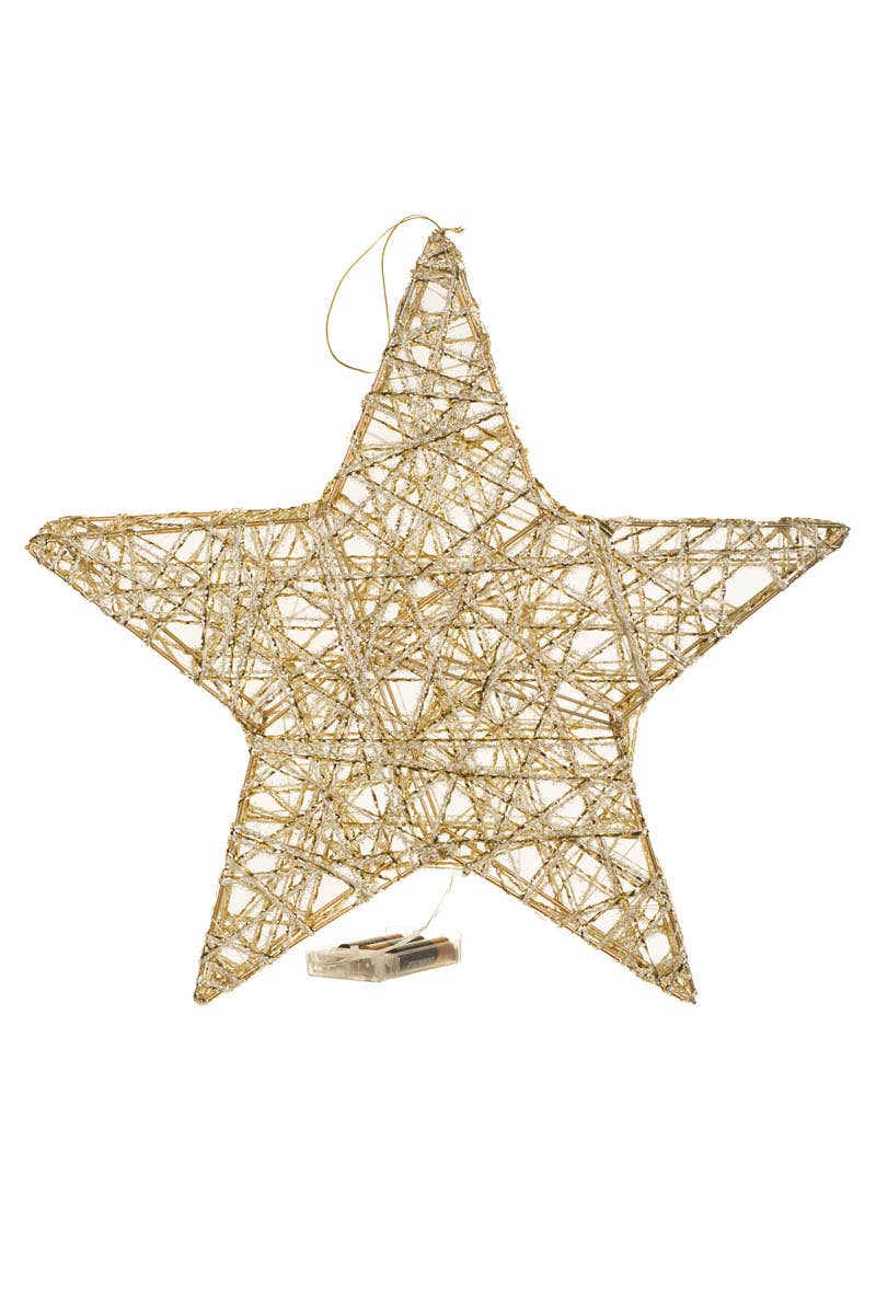 Starlight Collection – Großhandel Tischdeko – NEU-Gold Glänzend Led Stern Akzent0