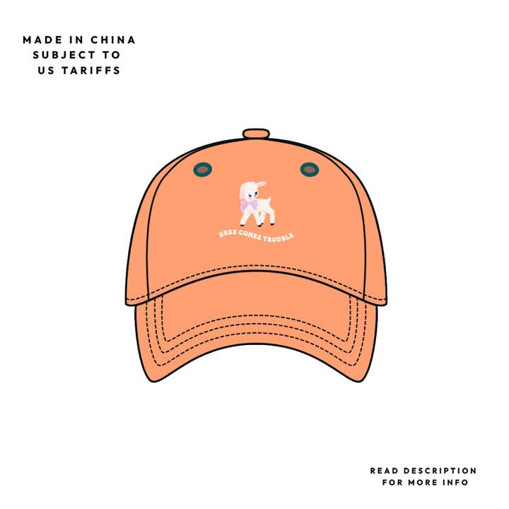 Party Mountain Paper co. - Wholesale Baseball Cap - Kids - Here Comes Trouble Baseball Kids Hat | Last Chance