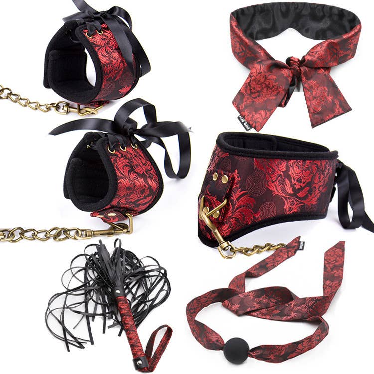 Tourtiwi - Vente Sex toys - Ensemble de bijoux sexuels imprimés menottes et attaches de pieds27