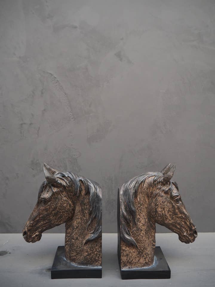 Horse's head bookends for wholesale by Chehoma USA
