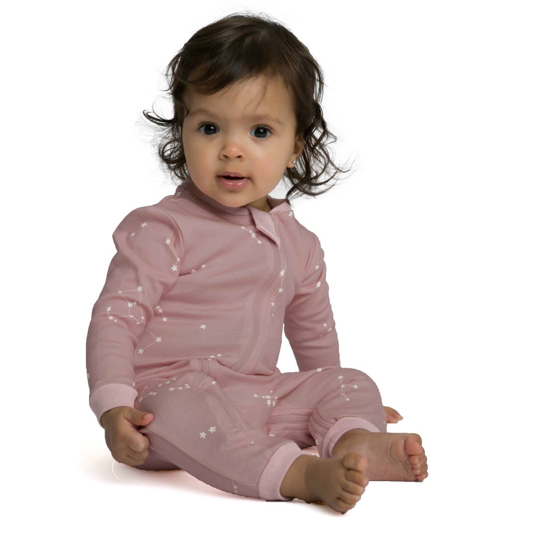 ZippyJamz - Wholesale Jumpsuit - Baby - Galaxy Love - Pink - Babysuit - Footed5