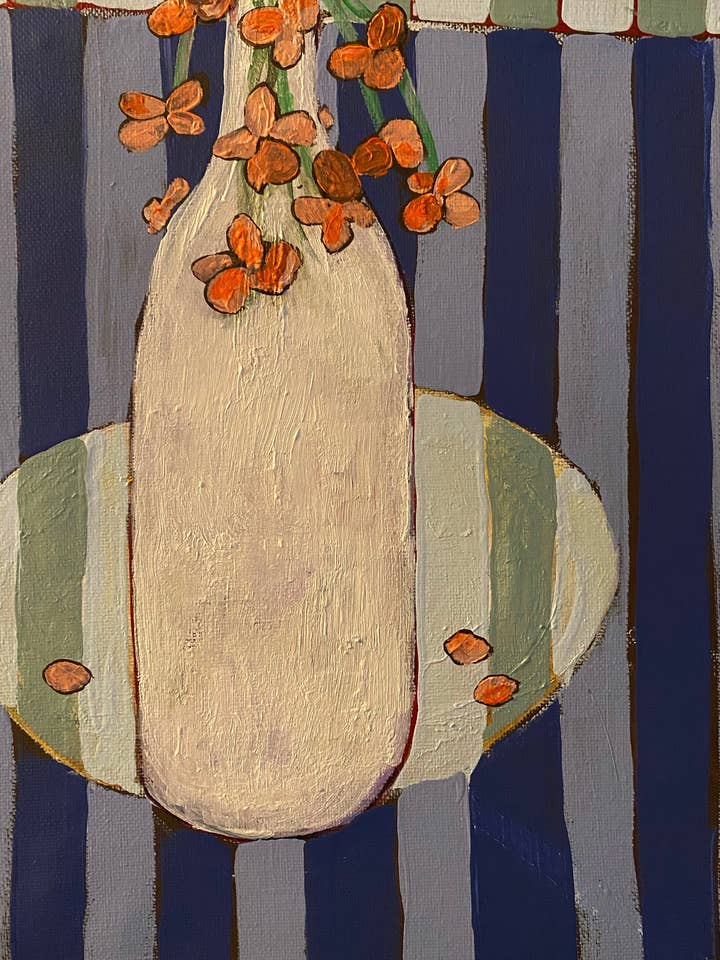 White Bottle Art Print for wholesale by Britt Jones Art