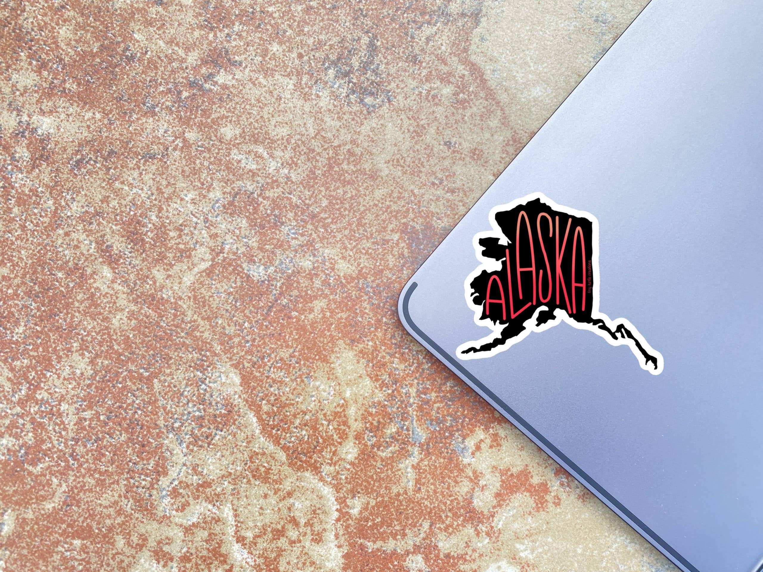 Tiny Turtle Creations - Wholesale Sticker - Alaska Red Orange Ombre Sticker1